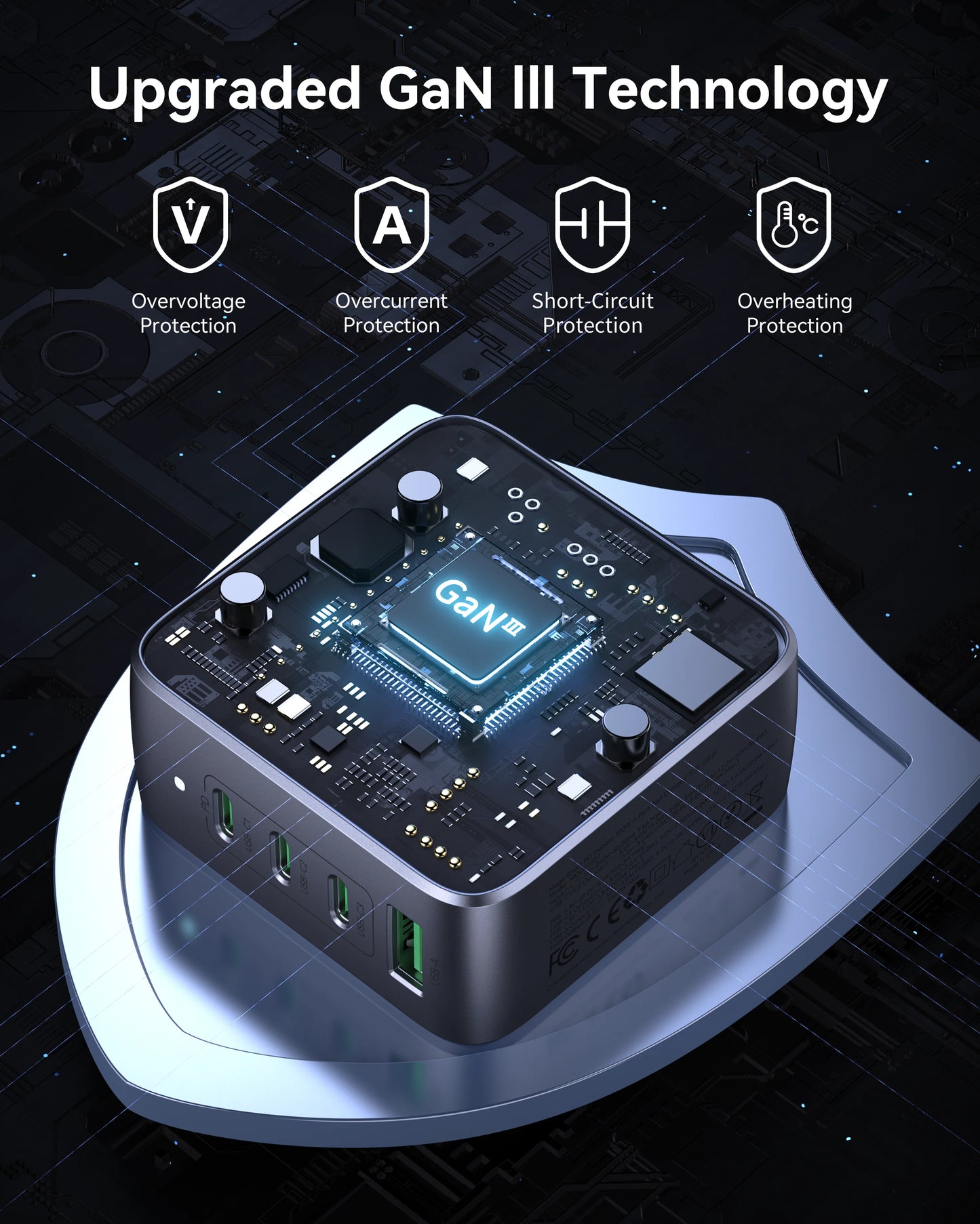 MOKiN 100W GaN Charger for Efficient Charging at Home, Office, and On the Go
