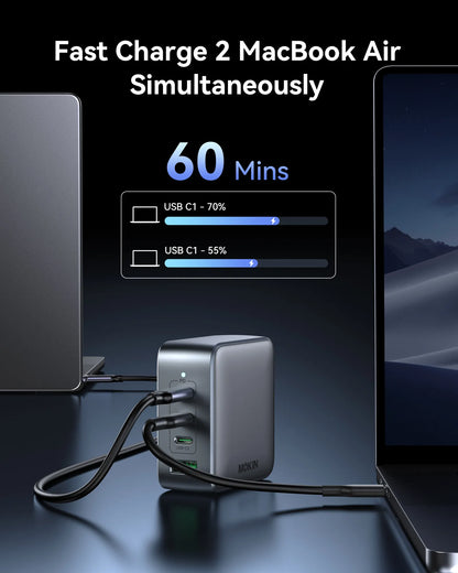 MOKiN 100W GaN Charger for Efficient Charging at Home, Office, and On the Go
