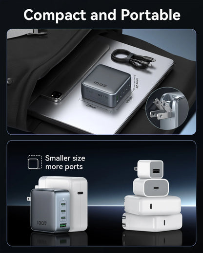 MOKiN 100W GaN Charger for Efficient Charging at Home, Office, and On the Go