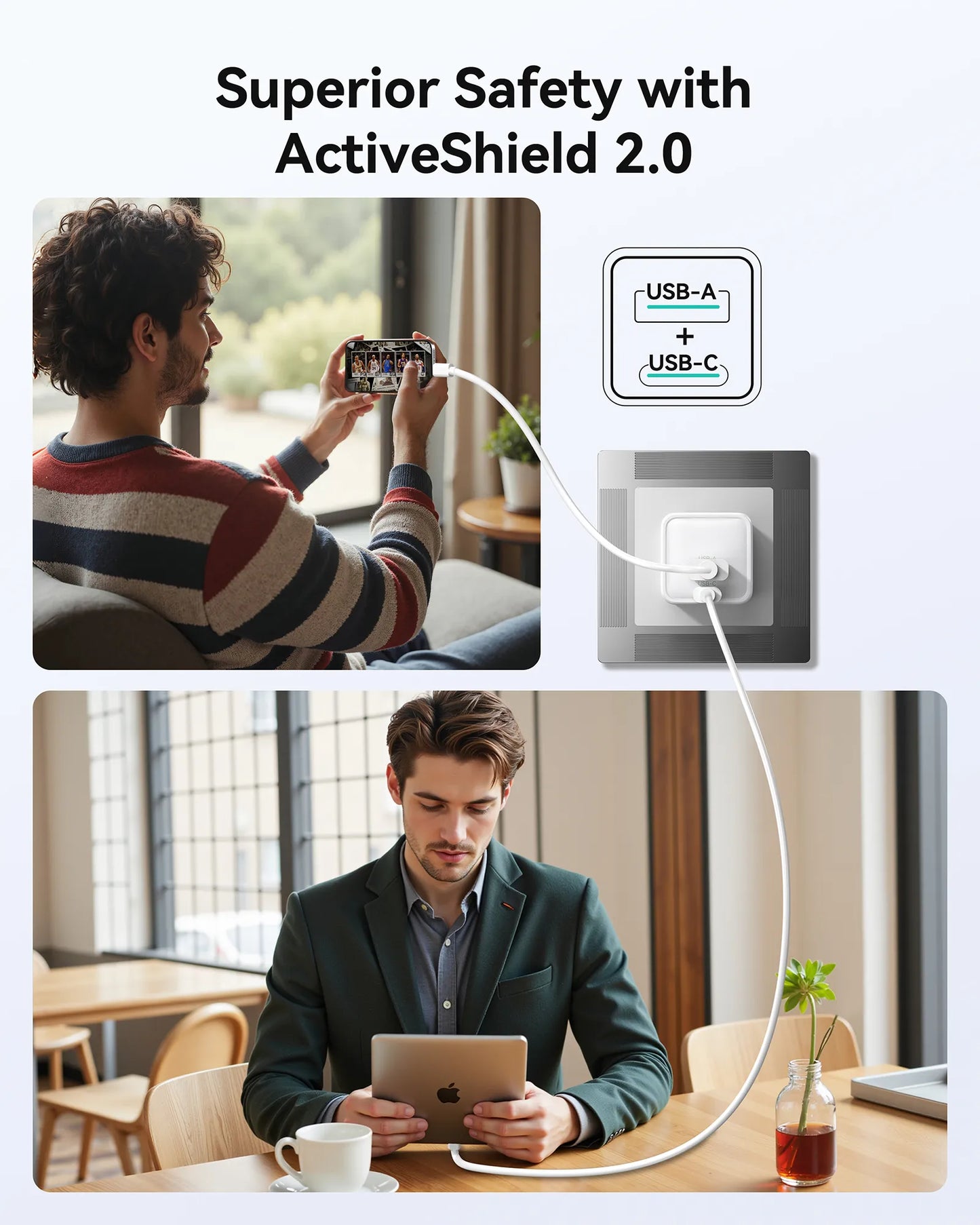 MOKiN 33W Dual Port GaN PD3.0 USB-C Wall Charger for iPhone