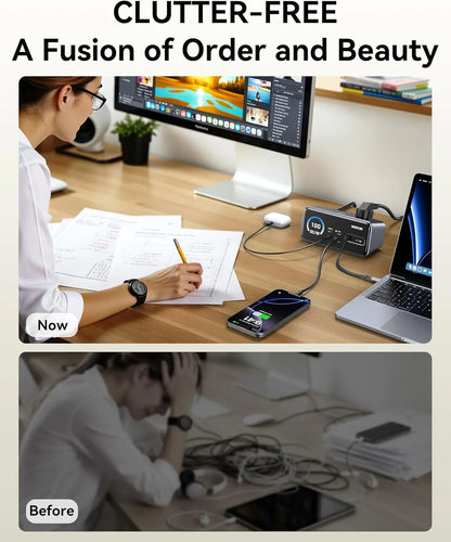 MOKiN 100W 8-in-1 GaN Charging Station to Declutter Your Desk and Power All Your Devices