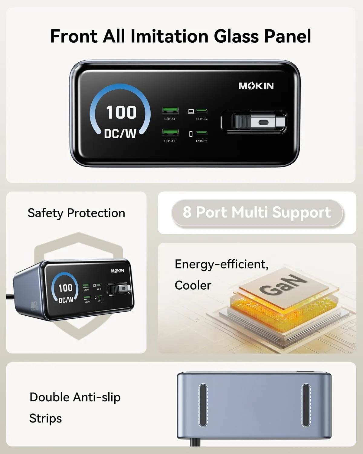 MOKiN 100W 8-in-1 GaN Charging Station to Declutter Your Desk and Power All Your Devices