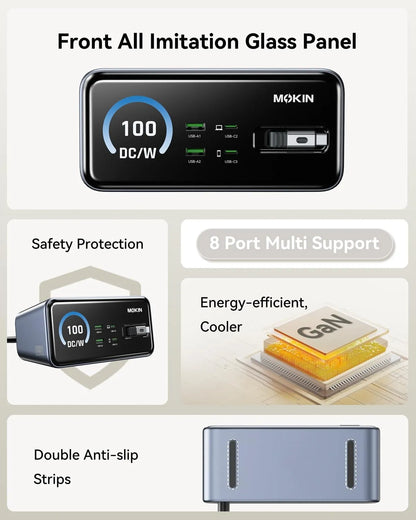 MOKiN 100W 8-in-1 GaN Charging Station to Declutter Your Desk and Power All Your Devices