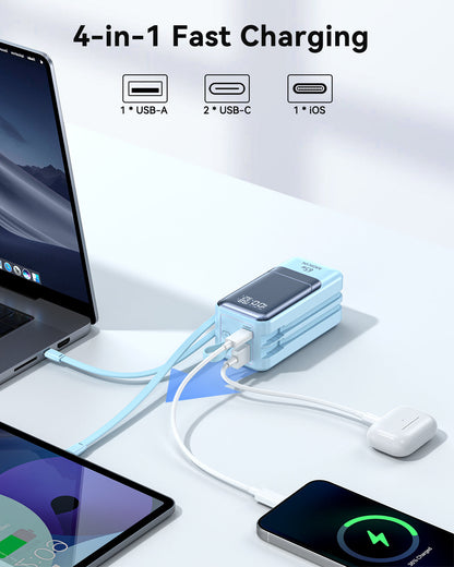 MOKiN 65W Portable Power Bank - 18400mAh, Laptop-Ready, Safe Charging