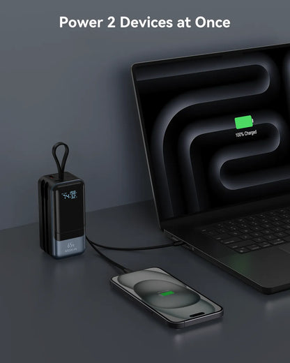 MOKiN 65W Portable Power Bank for Laptop - 18400mAh,  Smart Display