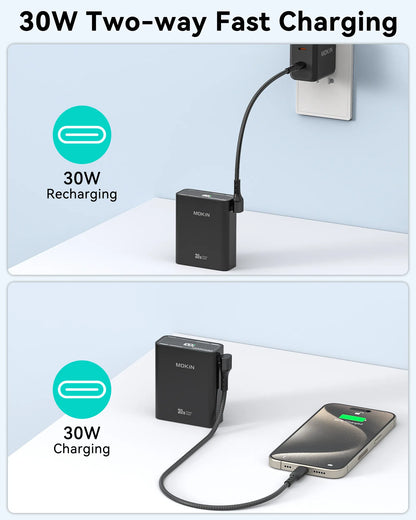 MOKiN Fast Charging Portable Power Bank |  10000mAh 30W