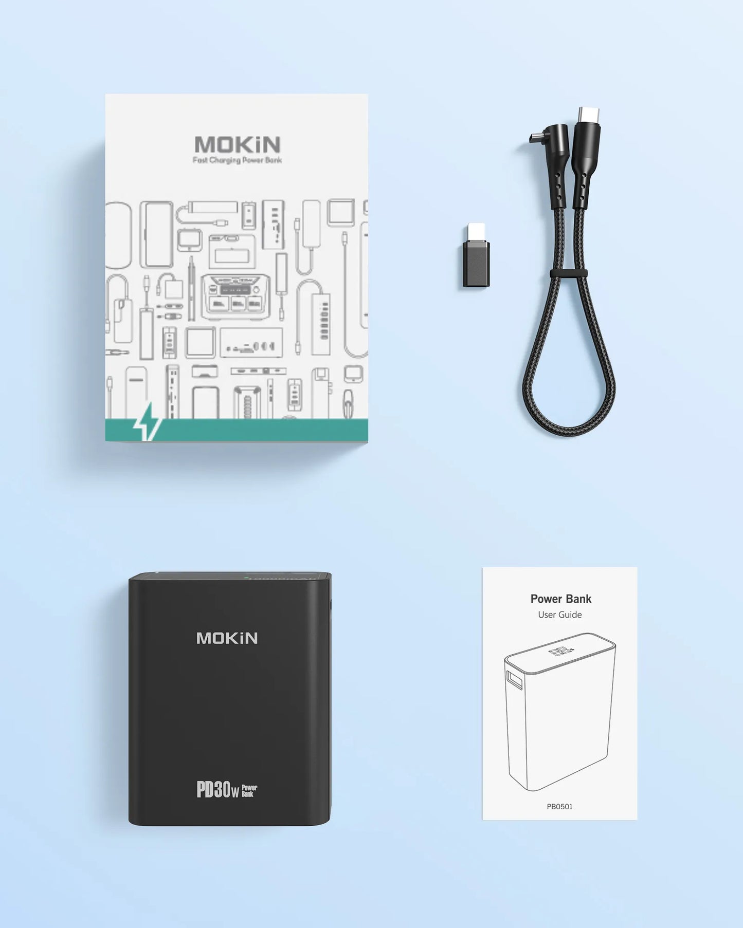 MOKiN Fast Charging Portable Power Bank |  10000mAh 30W