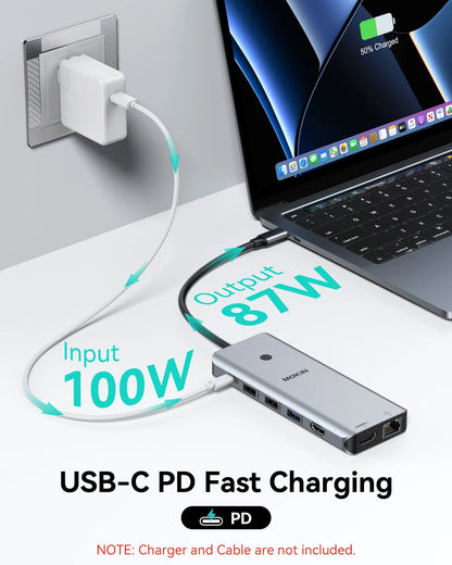 MOKiN 13-in-1 Docking Station for Dual Monitors and Seamless Productivity
