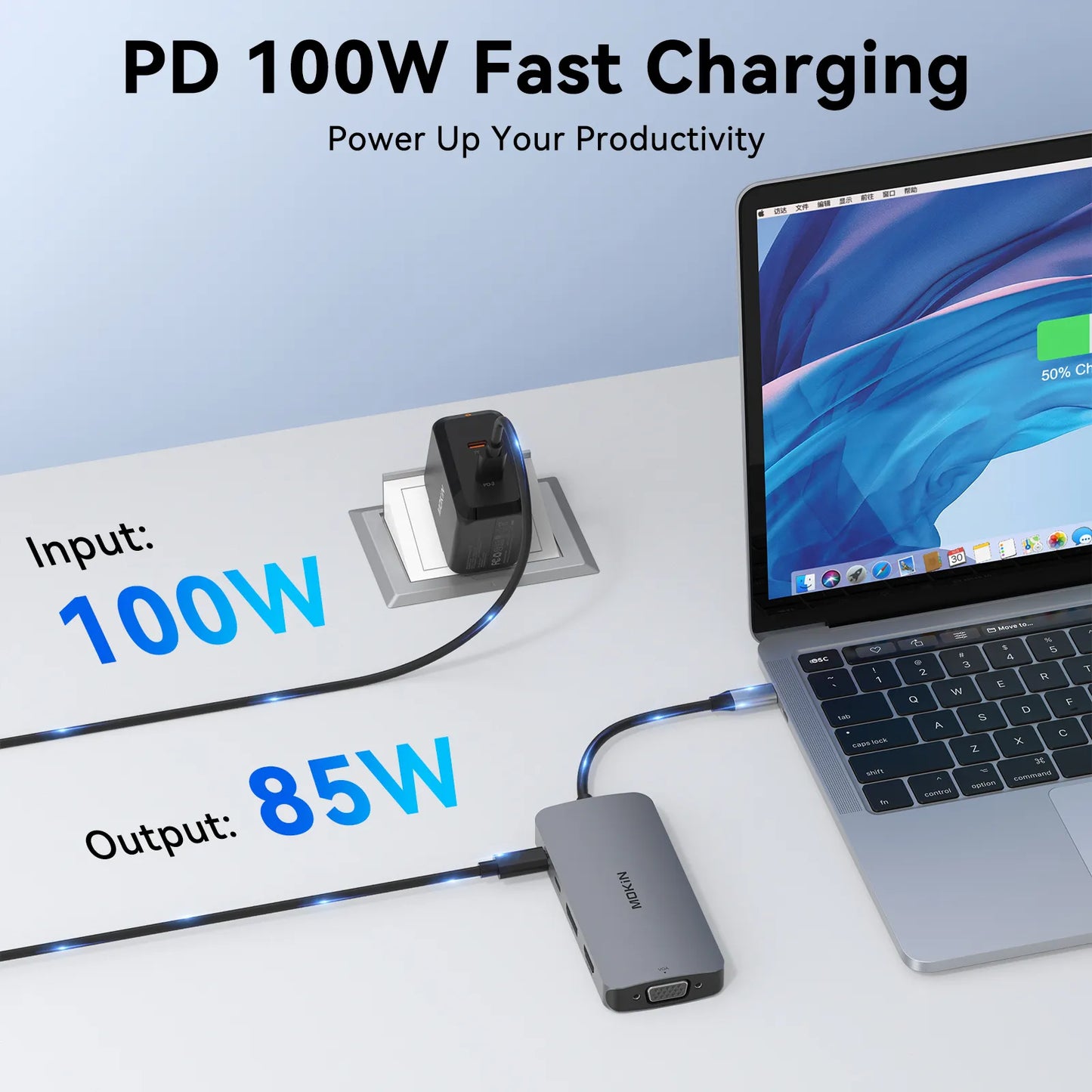 MOKiN 9 IN 1 USB-C to HDMI Adapter for MacBook Air/Pro