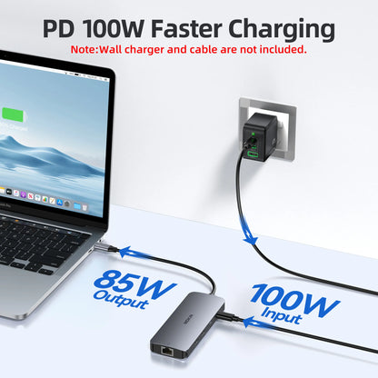 MOKiN 8 IN 1 USB-C to Dual HDMI Adapter