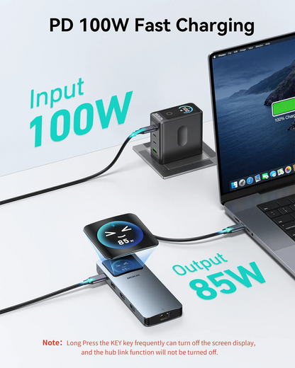 MOKiN 12-in-1 LCD Docking Station for a Smarter Dual-Monitor Workspace