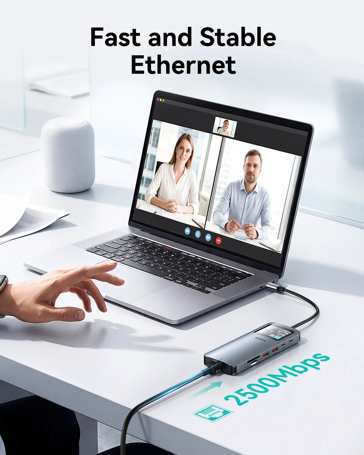 MOKiN 12-in-1 LCD Docking Station for a Smarter Dual-Monitor Workspace