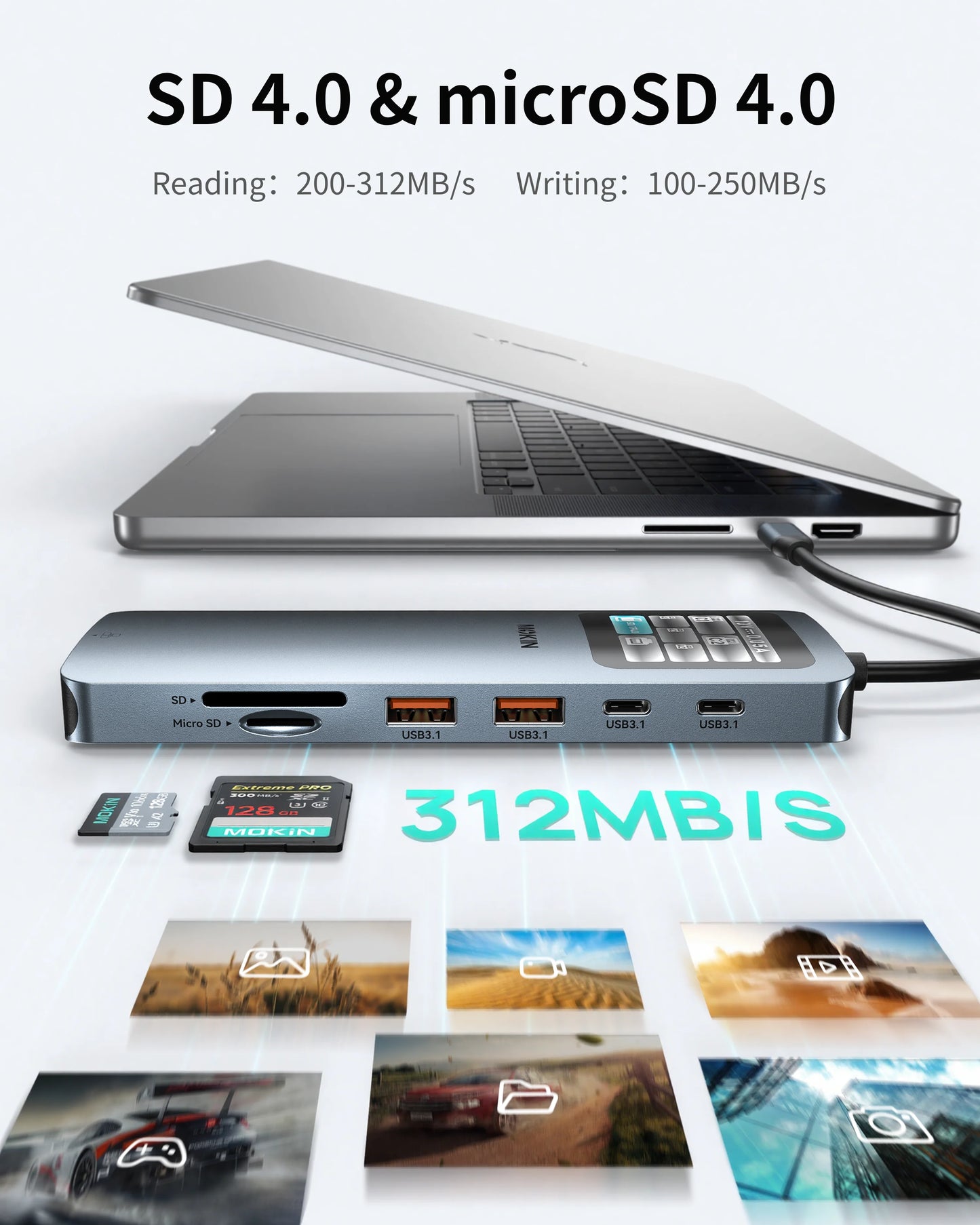MOKiN 12-in-1 LCD Docking Station for a Smarter Dual-Monitor Workspace
