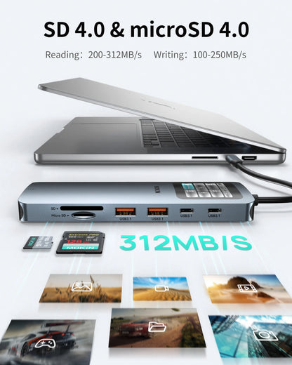 MOKiN 12-in-1 LCD Docking Station for a Smarter Dual-Monitor Workspace