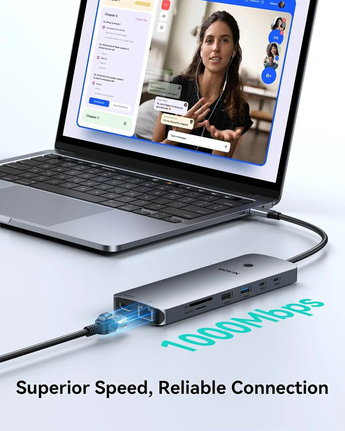 MOKiN 14-in-1 Triple Monitor USB-C Docking Station for Clutter-Free Workspaces