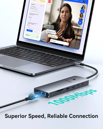 MOKiN 14-in-1 Triple Monitor USB-C Docking Station for Clutter-Free Workspaces