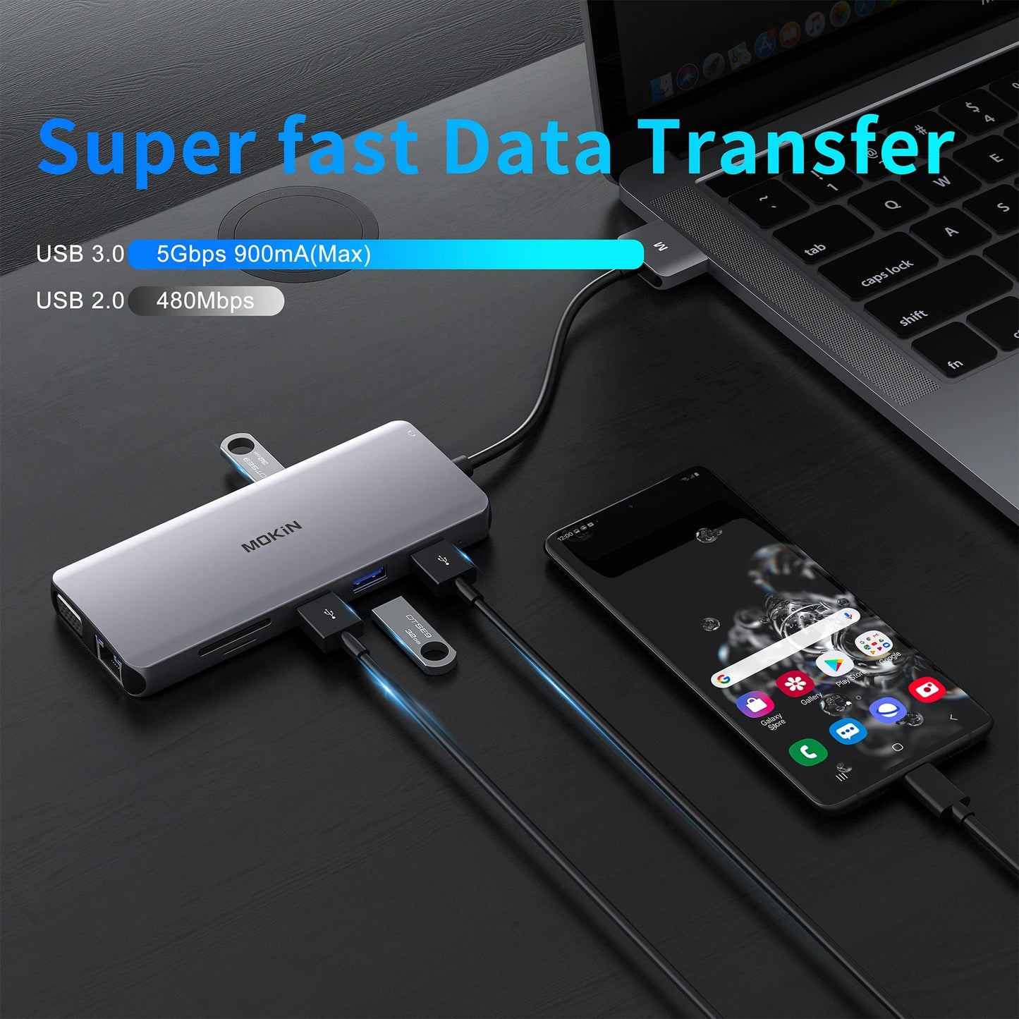 MOKiN 12 IN 1 MacBook Pro Docking Station Dual Monitor