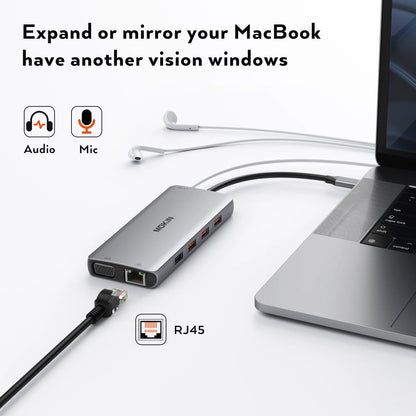 MOKiN 11 IN 1 Dual Monitor USB-C Docking Station with PD Charging
