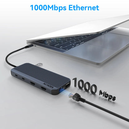 MOKiN 12-in-1 USB-C to Triple HDMI Docking Station for Laptop