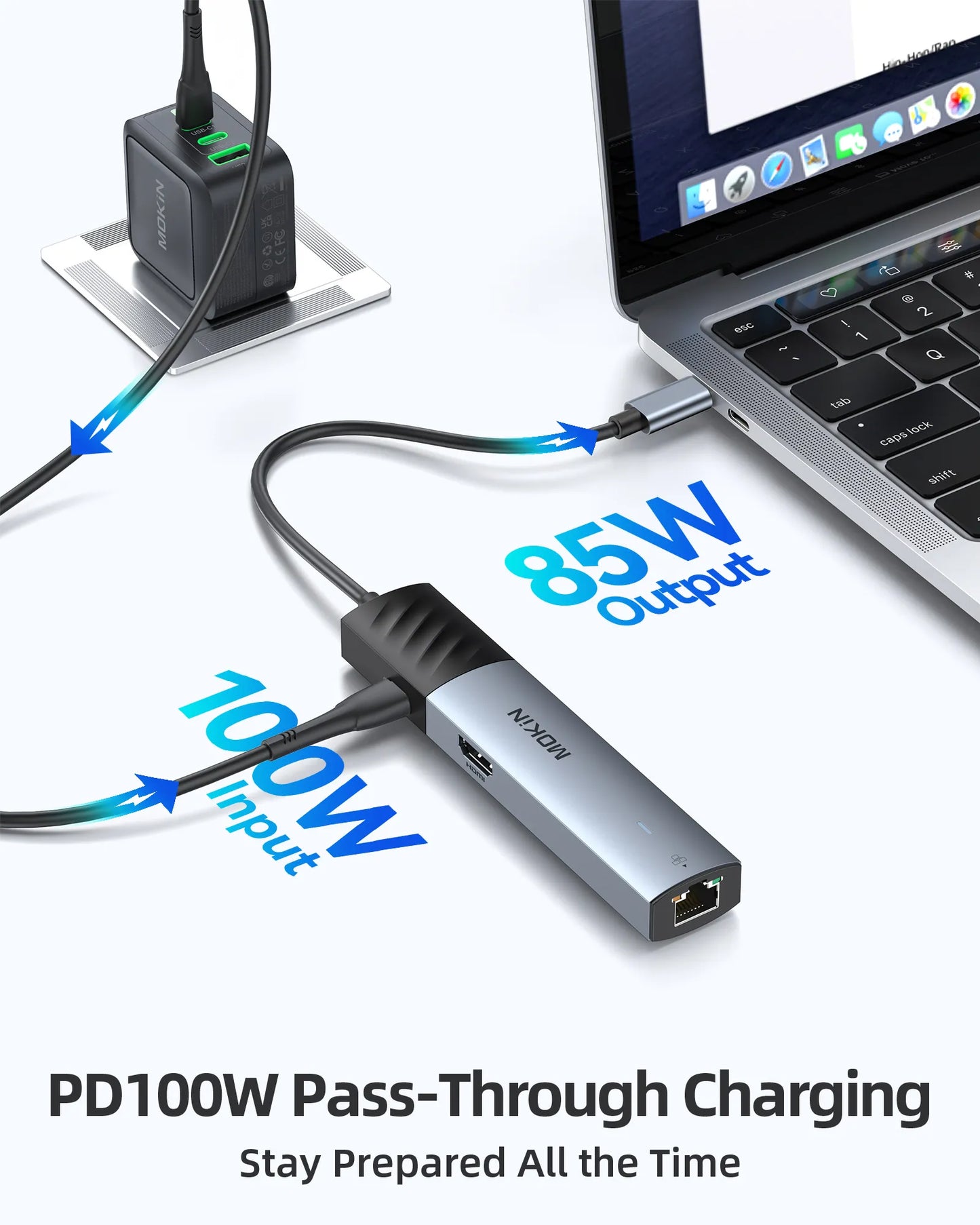 MOKiN 7 IN 1 10Gbps Compact USB-C Hub Adapter