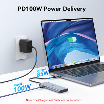MOKiN 5-in-1 USB-C Hub for Effortless Dual Monitor and Device Expansion