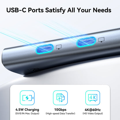MOKiN 5-in-1 USB-C Hub for Effortless Dual Monitor and Device Expansion