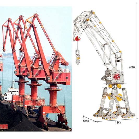 523Pcs STEAM Tower Crane Model Set 3D Metal Model Builing Kit