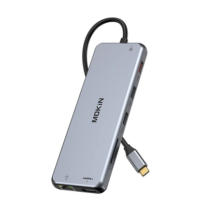 MOKiN 12-IN-1 Laptop Docking Station With 3 Monitors