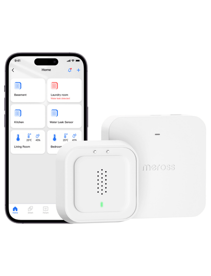 Meross New Smart Water Leak Sensor Kit, MS405HHK