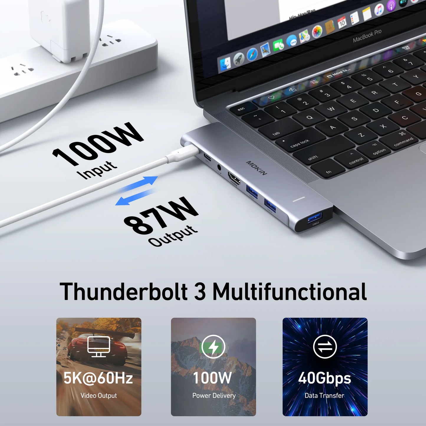 MOKiN 7 IN 2 USB-C Adapter for MacBook Pro/Air