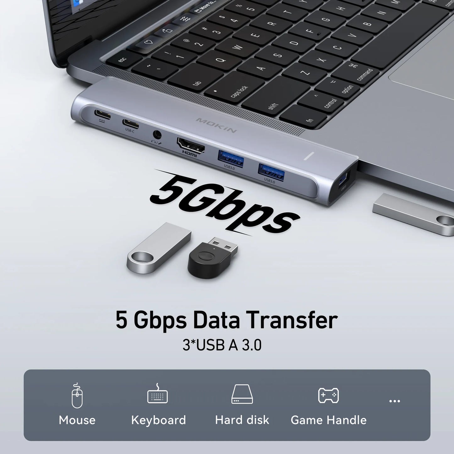 MOKiN 7 IN 2 USB-C Adapter for MacBook Pro/Air
