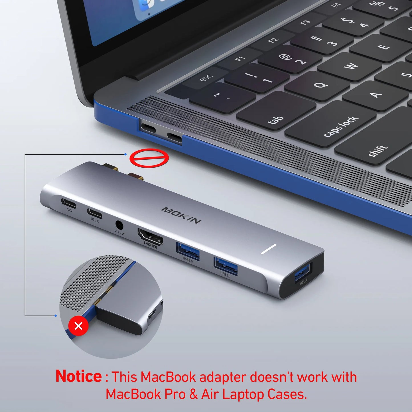 MOKiN 7 IN 2 USB-C Adapter for MacBook Pro/Air