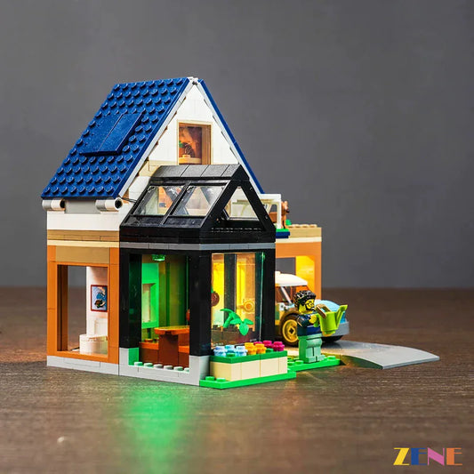 Kit de iluminación LEGO para casa familiar y coche eléctrico n.° 60398