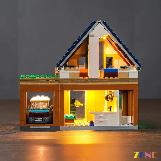 Kit de iluminación LEGO para casa familiar y coche eléctrico n.° 60398