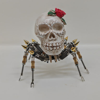 3D Metal Spider Skull Night Light Puzzle Model Kit for Halloween Decoration