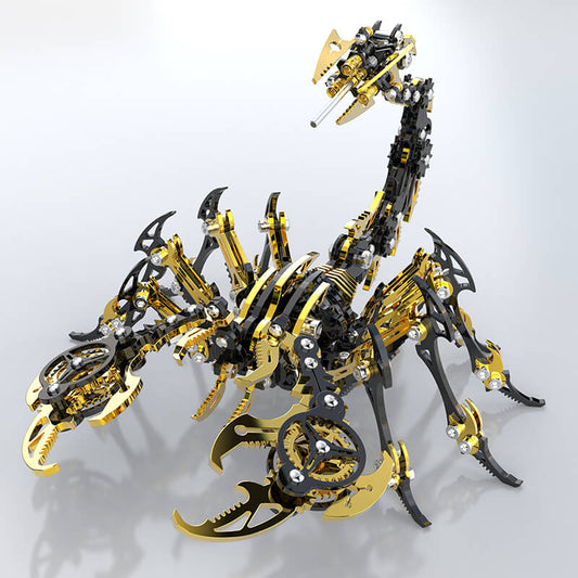 3D Scorpion Black Gold Metal puzzle Model Colorful Kit