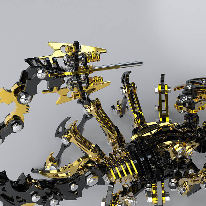 3D Scorpion Black Gold Metal puzzle Model Colorful Kit