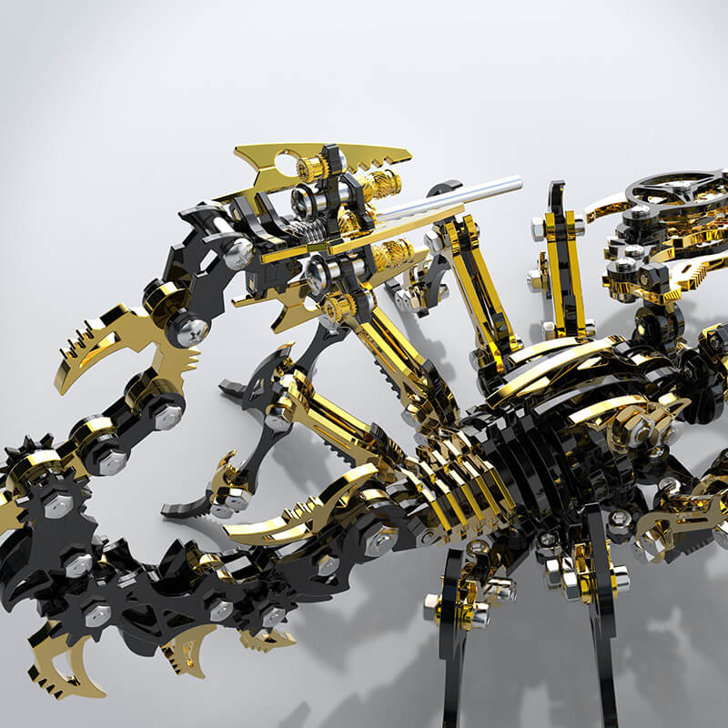 3D Scorpion Black Gold Metal puzzle Model Colorful Kit