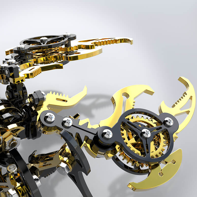 3D Scorpion Black Gold Metal puzzle Model Colorful Kit