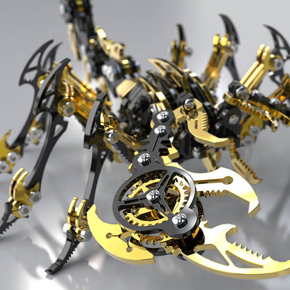 3D Scorpion Black Gold Metal puzzle Model Colorful Kit