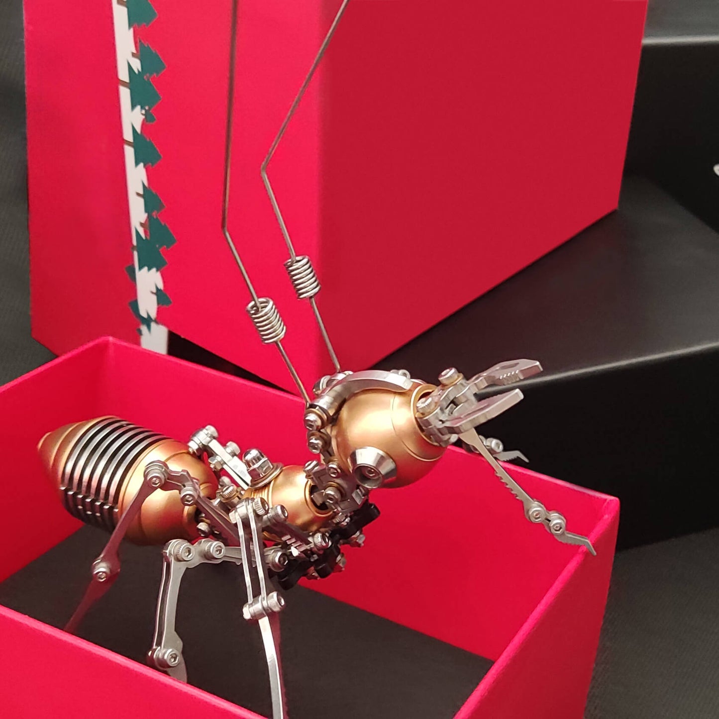 Kit de rompecabezas mecánico 3D de metal de hormigas, modelo colorido