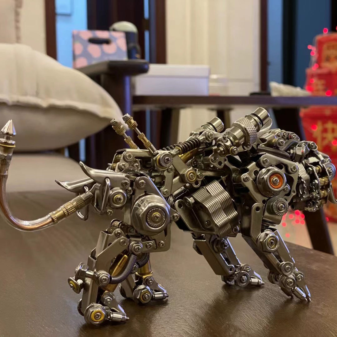 Kits de modelos de ensamblaje de metal 3D de tigre de Bengala, más de 700 piezas, crea una serie de animales
