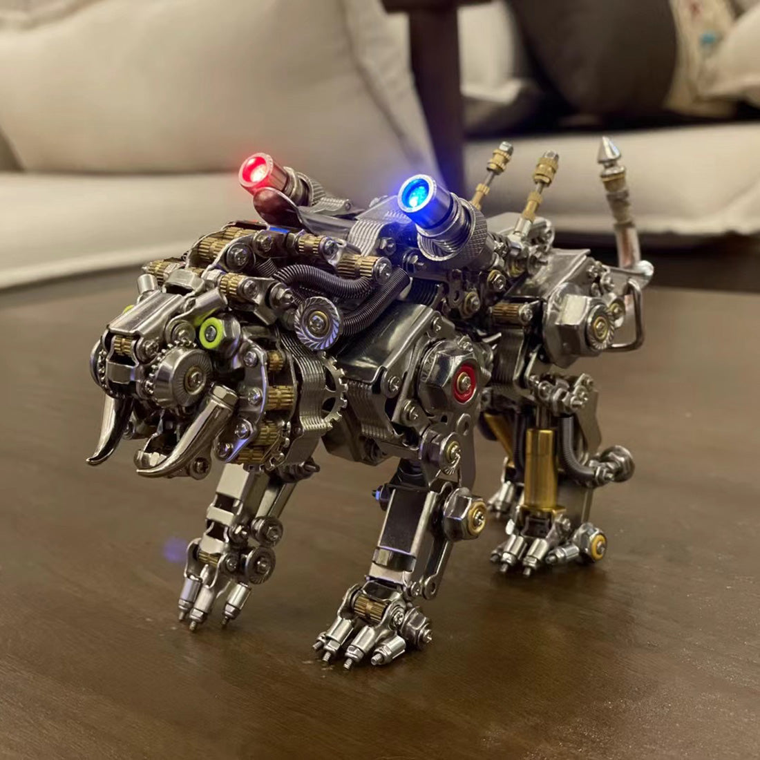 Kits de modelos de ensamblaje de metal 3D de tigre de Bengala, más de 700 piezas, crea una serie de animales