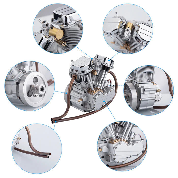 Kit de modelo de motor de motocicleta RC CISON FG-VT9 9cc V2