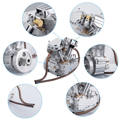 Kit de modelo de motor de motocicleta RC CISON FG-VT9 9cc V2