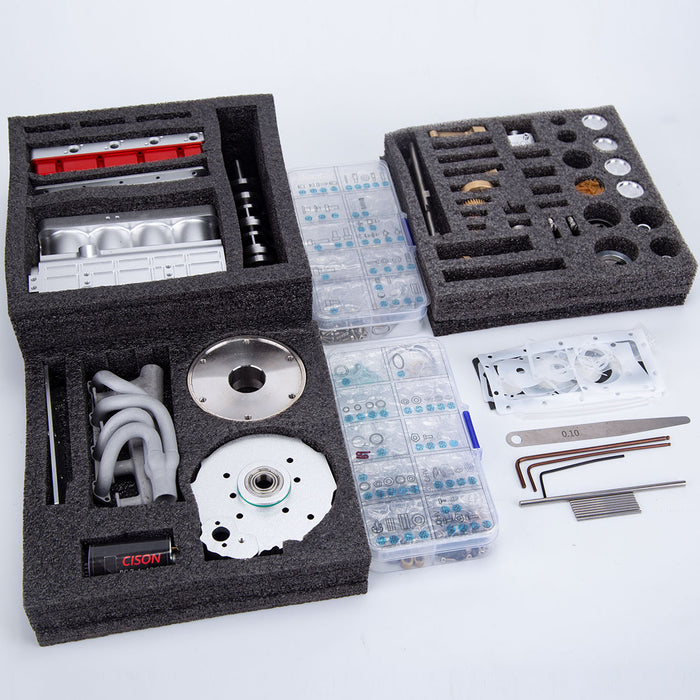 Maqueta de motor de gasolina CISON L4-175 de 4 cilindros y 4 tiempos, 8000 rpm
