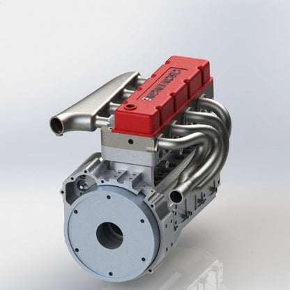 Maqueta de motor de gasolina CISON L4-175 de 4 cilindros y 4 tiempos, 8000 rpm