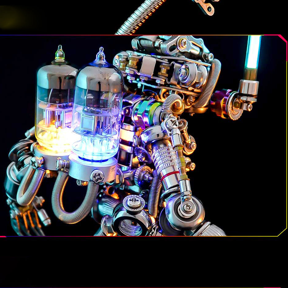 Kit de rompecabezas de metal 3D de Cyberpunk Diving Ape con base