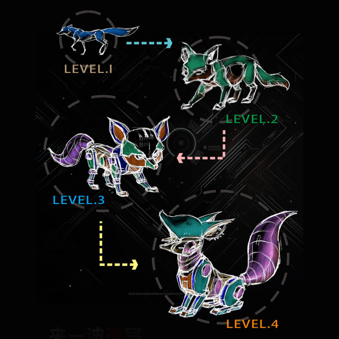 Kit de rompecabezas de metal de zorro mecánico para armar uno mismo, serie de animales ajustables 