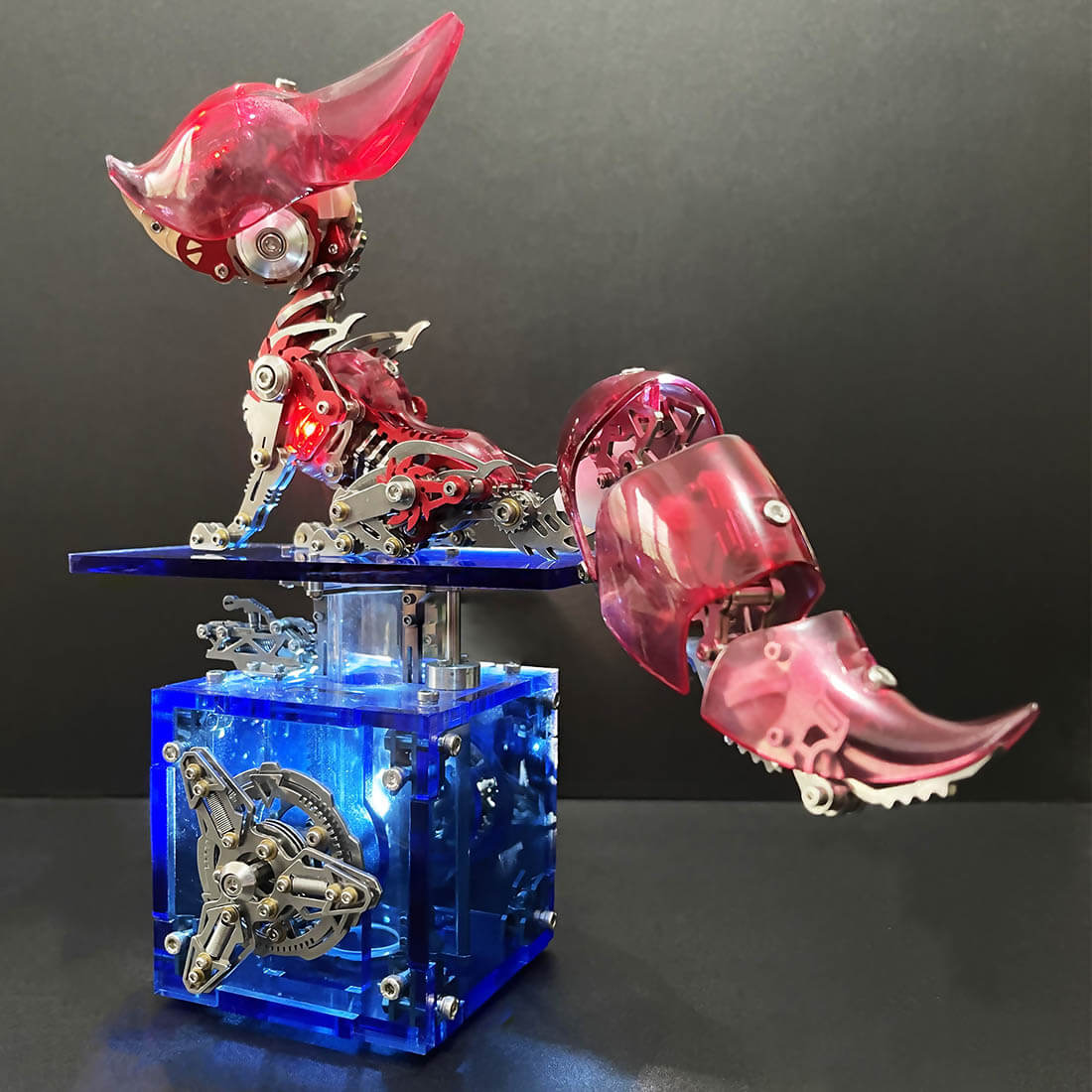 Kit de rompecabezas de metal de zorro mecánico para armar uno mismo, serie de animales ajustables 